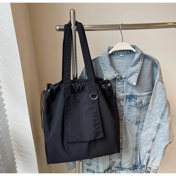 Pink Waterproof Nylon Tote Bag for Students Commuters — feature 32