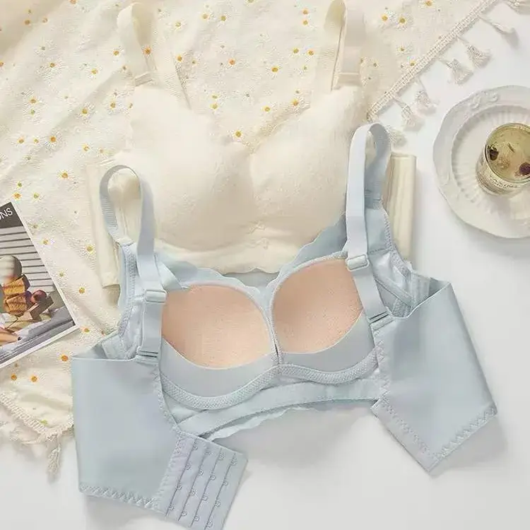 Feminine Lace Wireless Bra Adjustable Push-Up Breathable - Image 5