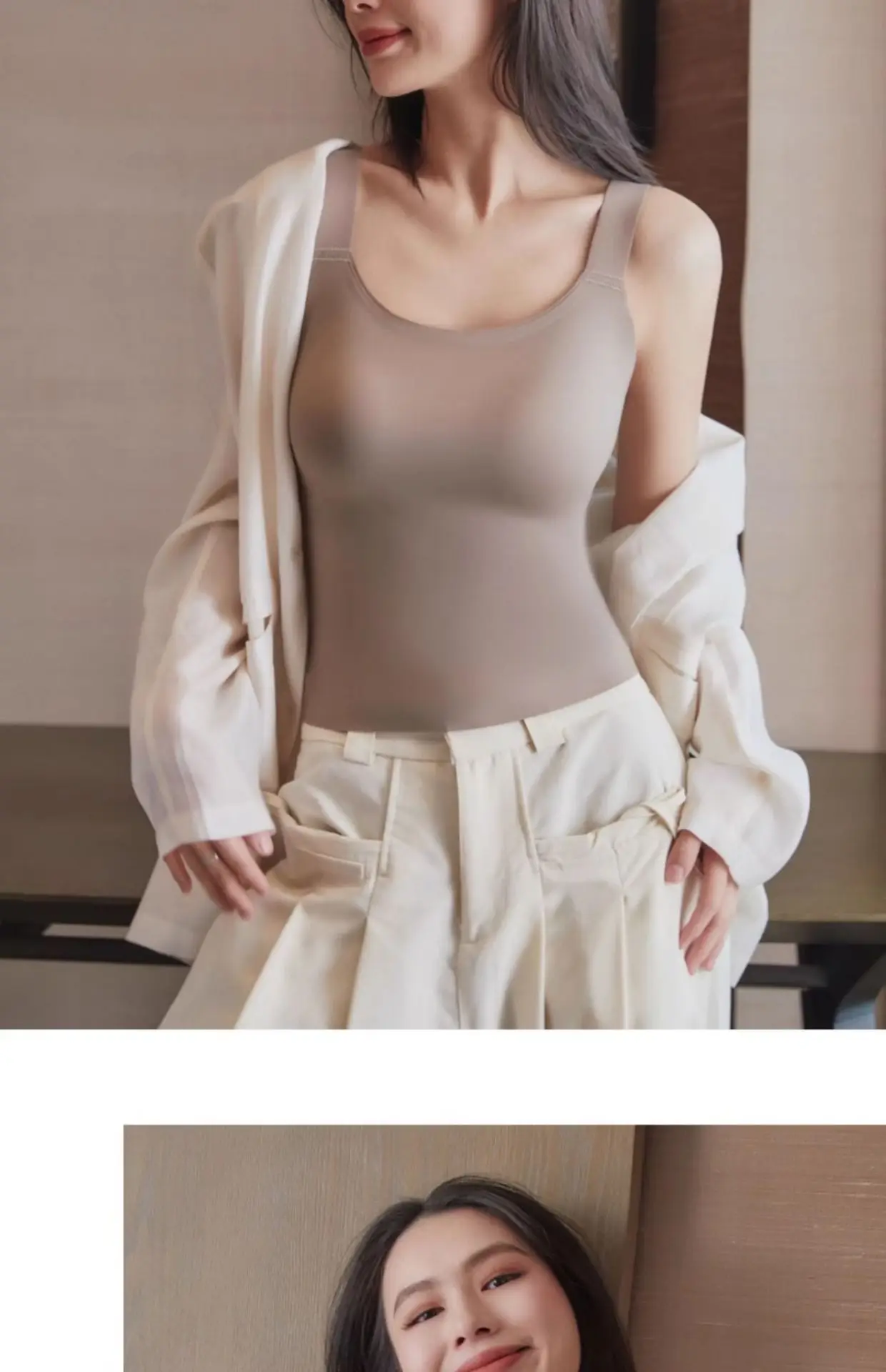 Women Camisole with Chest Pad Large Wear-Free Bra — feature 23