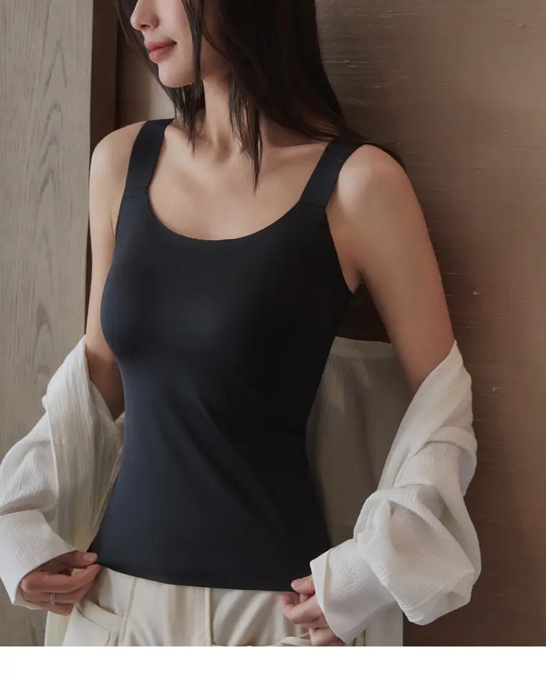 Women Camisole with Chest Pad Large Wear-Free Bra — feature 31