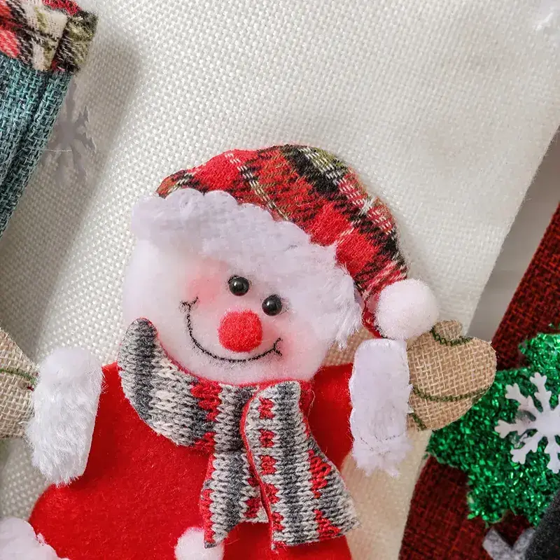 Cross-Country Christmas Stockings Set with Santa & Deer Design - Image 8