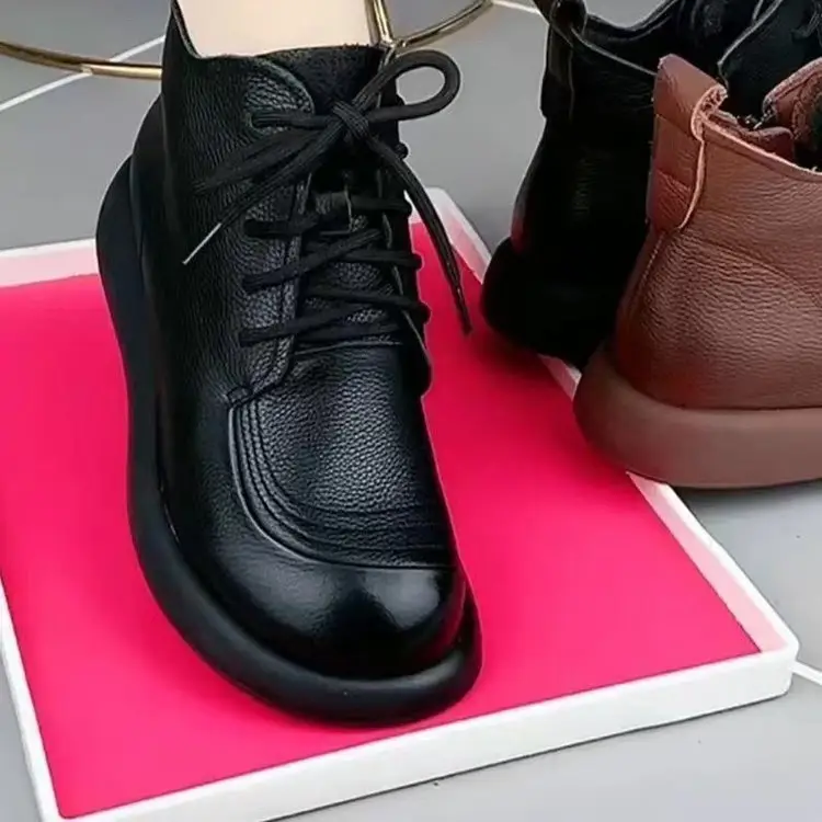 Women's Fleece-Lined Warm Boots Black Winter — feature 1