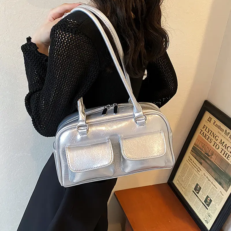 Silver Hot Retro Shoulder Bag Women's New Fashion - Image 7