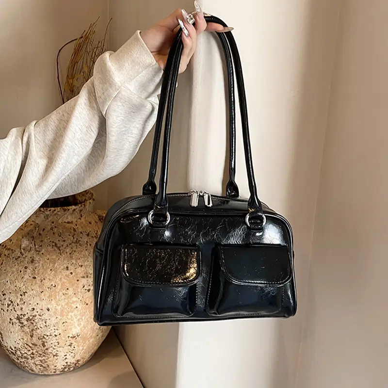 Silver Hot Retro Shoulder Bag Women's New Fashion - Image 9