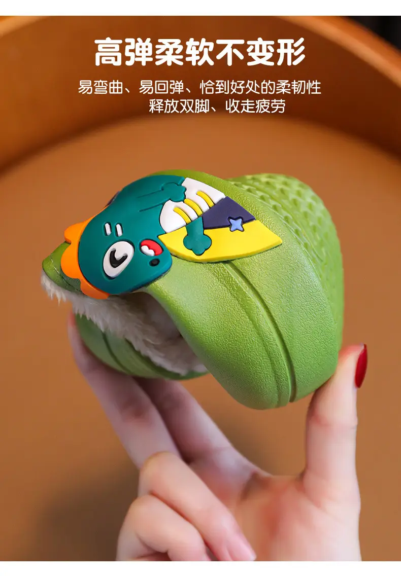 Winter Waterproof, Non-Slip, Warm Cartoon Parent-Child Furry Cotton Slippers for Kids, Girls, Boys and Babies — feature 14