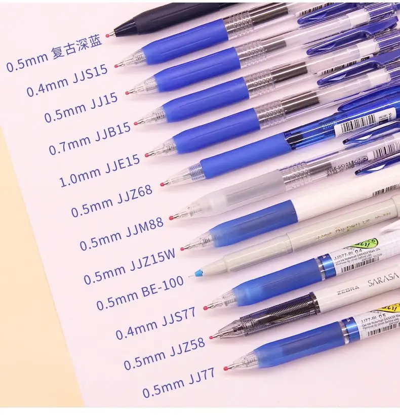 Japanese Zebra Pen Jj15 Gel Pen Zebra 0.3/0.38/0.4/0.5/0.7/1.0mm Retractable Pen — feature 13