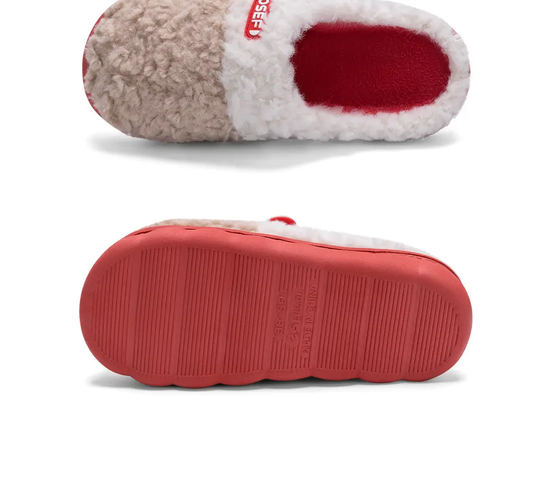 Non-Slip Cotton Slippers for Women Autumn and Winter 2025 New Home Warm Confinement Shoes Thick-Soled Indoor Household Furry Slippers — feature 25