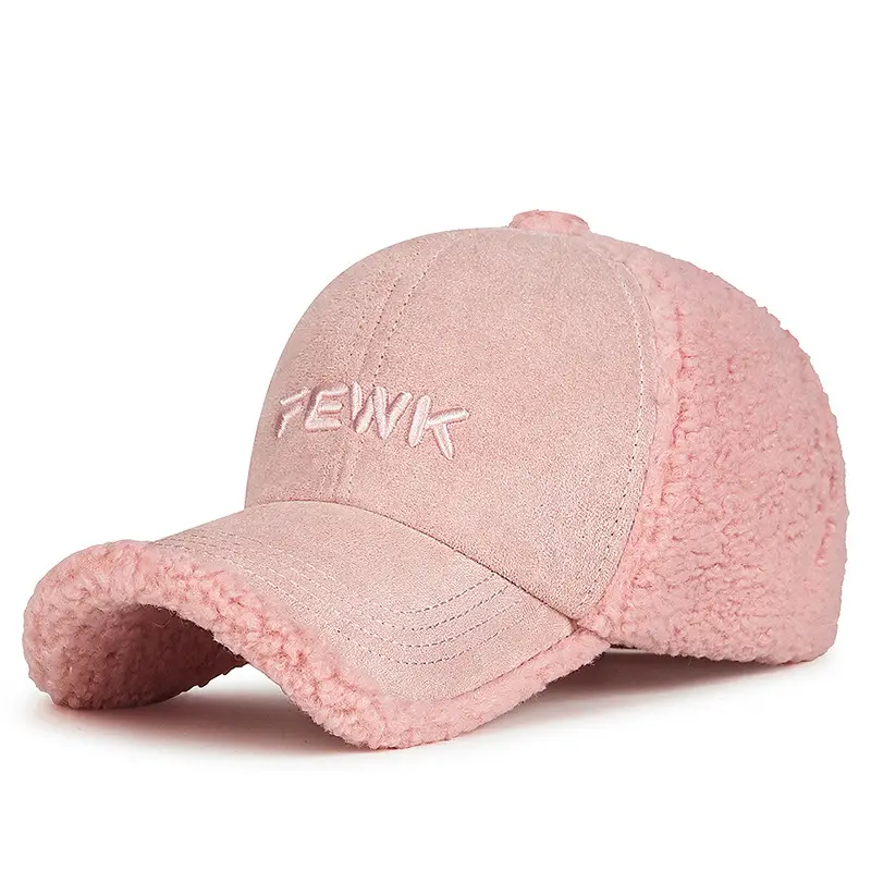 Pink Feather Cap Warm Wool Cap All Season
