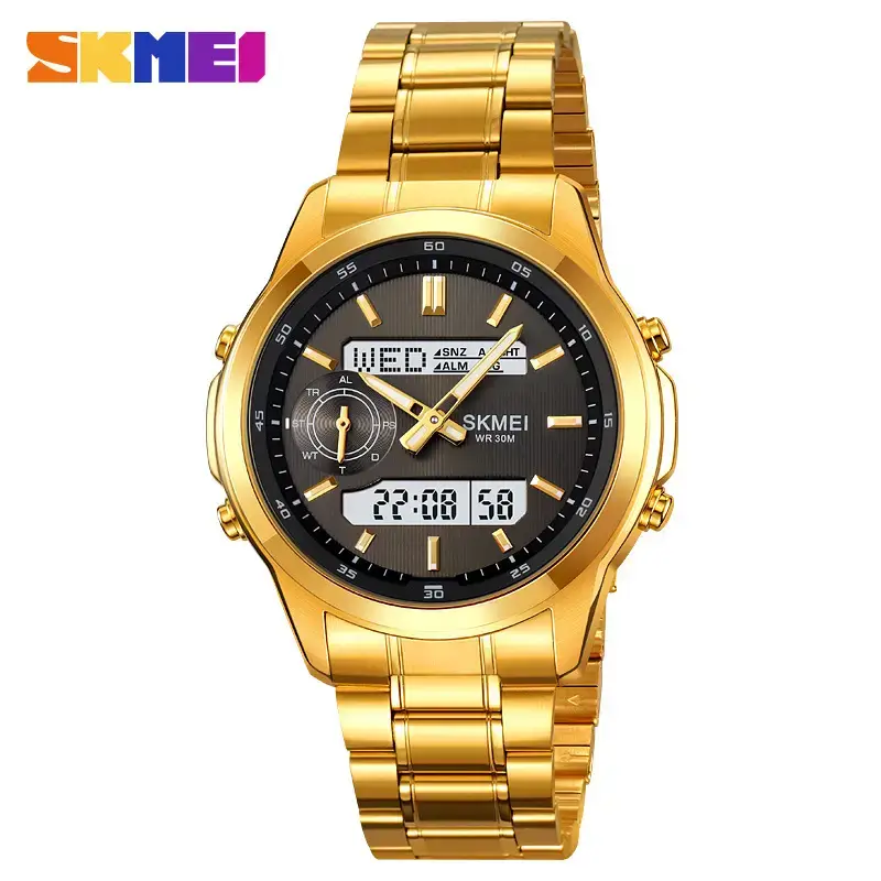 SKMEI Men's Steel Band Digital Display Watch - Image 7