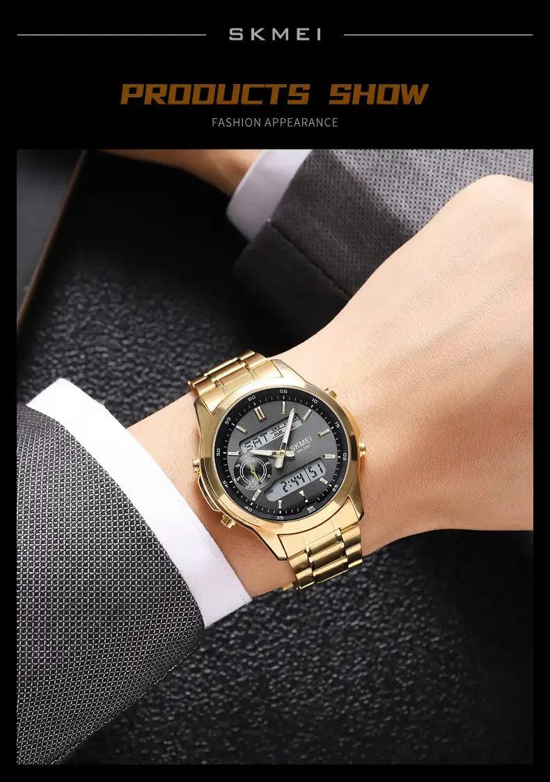 SKMEI Men's Steel Band Digital Display Watch — feature 11