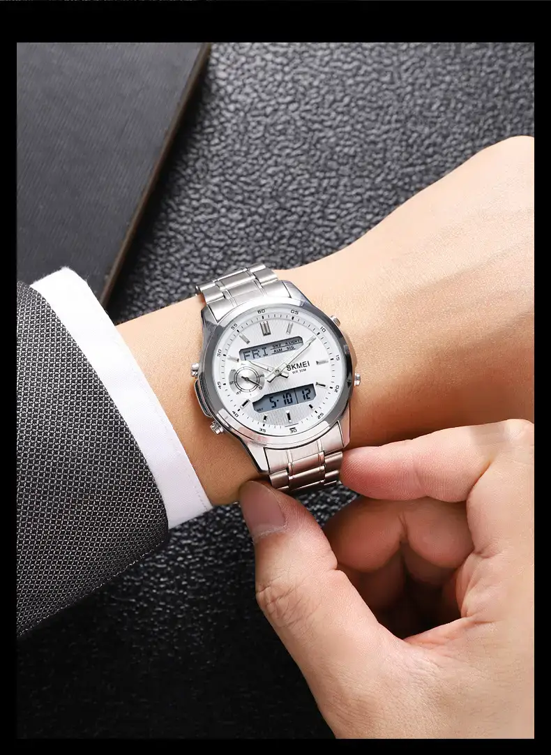 SKMEI Men's Steel Band Digital Display Watch — feature 13