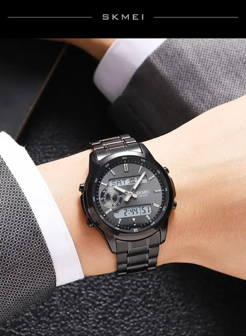 SKMEI Men's Steel Band Digital Display Watch — feature 17