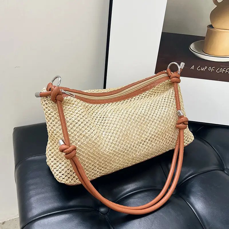 Women's Contrasting Stitched Crossbody Bag 2024 - Image 5
