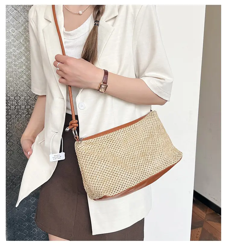 Women's Contrasting Stitched Crossbody Bag 2024 — feature 2