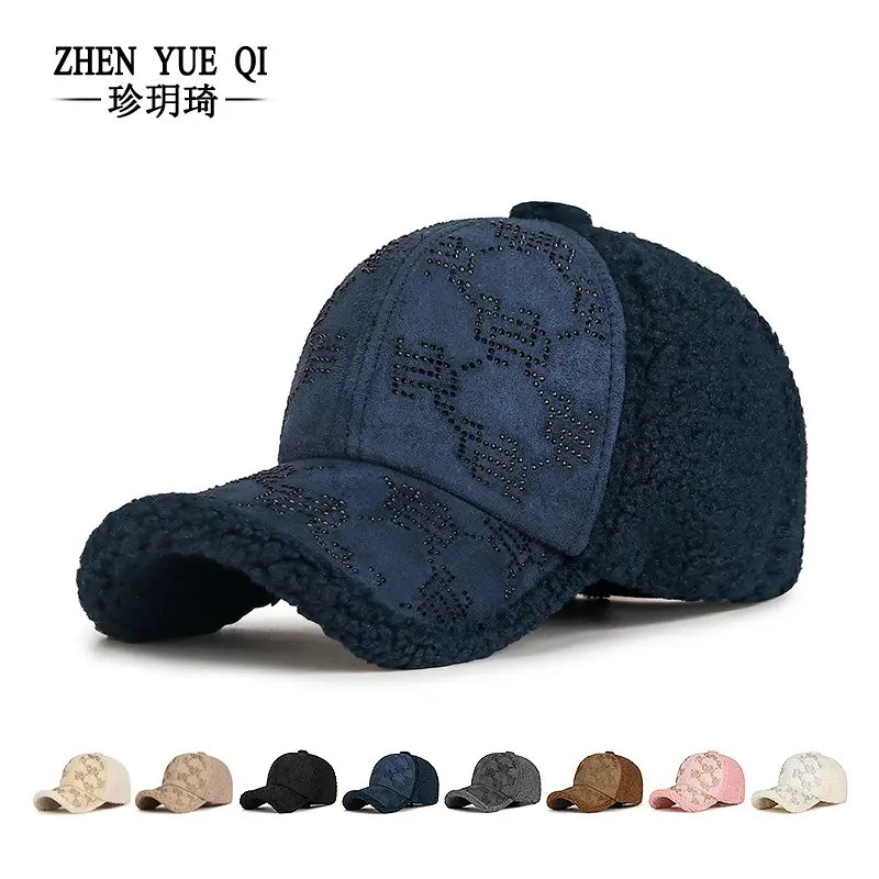Winter Wool Cap with Velvet Texture and Adjustable Strap - Image 9