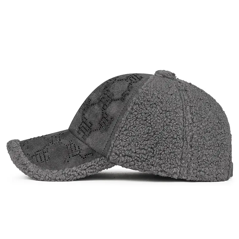 Winter Wool Cap with Velvet Texture and Adjustable Strap - Image 12