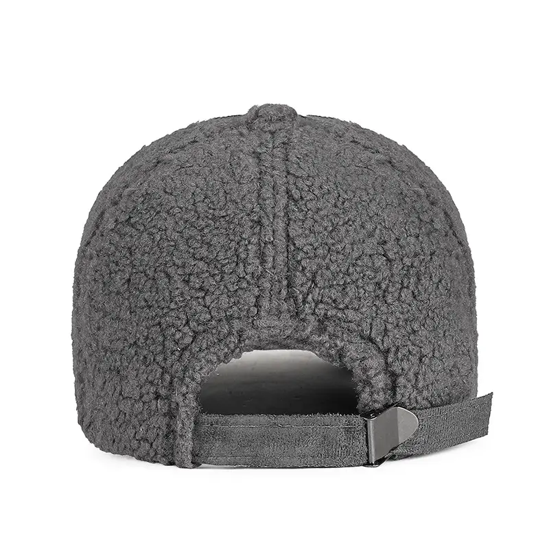 Winter Wool Cap with Velvet Texture and Adjustable Strap - Image 13