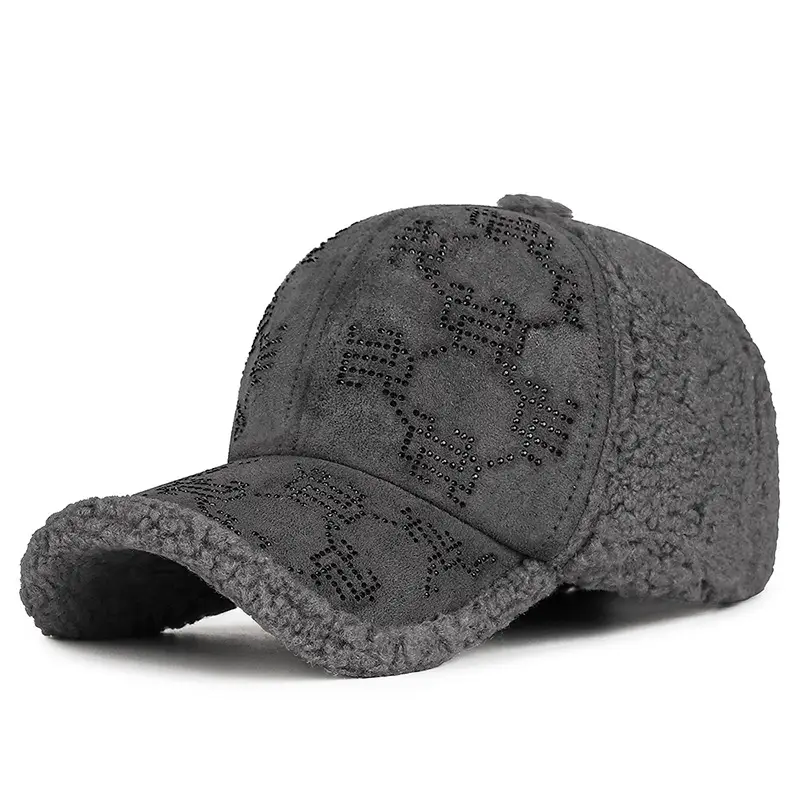Winter Wool Cap with Velvet Texture and Adjustable Strap - Image 5