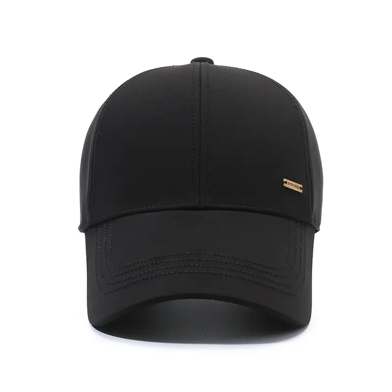 Men's Black Korean Baseball Cap Middle-aged Outdoor Sunshade Cap - Image 6