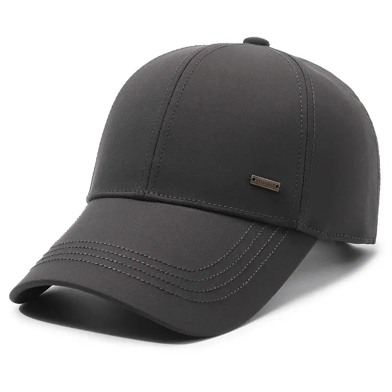 Men's Black Korean Baseball Cap Middle-aged Outdoor Sunshade Cap - Image 8