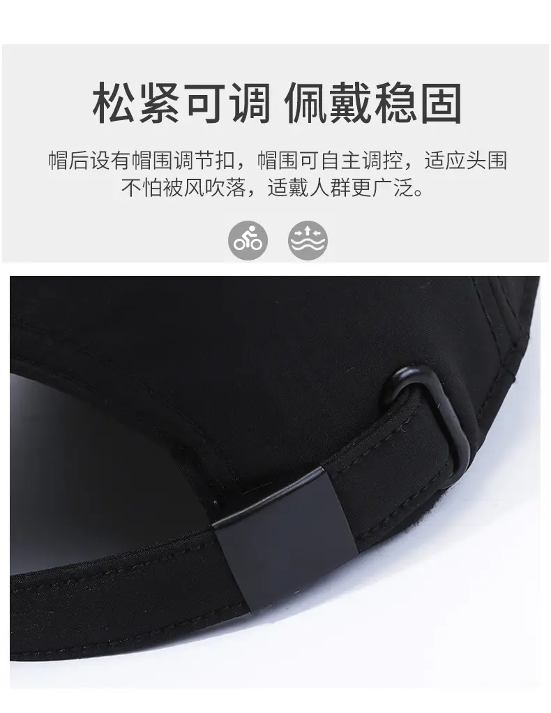 Men's Black Korean Baseball Cap Middle-aged Outdoor Sunshade Cap — feature 4