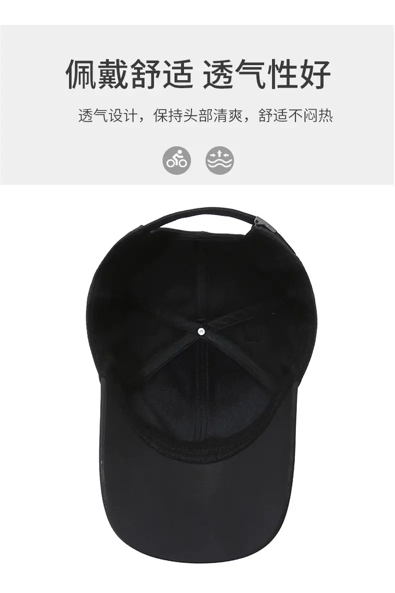 Men's Black Korean Baseball Cap Middle-aged Outdoor Sunshade Cap — feature 5