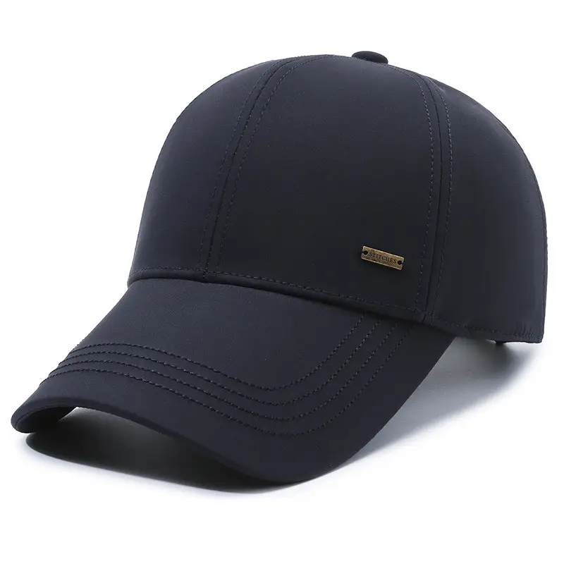 Men's Black Korean Baseball Cap Middle-aged Outdoor Sunshade Cap - Image 3