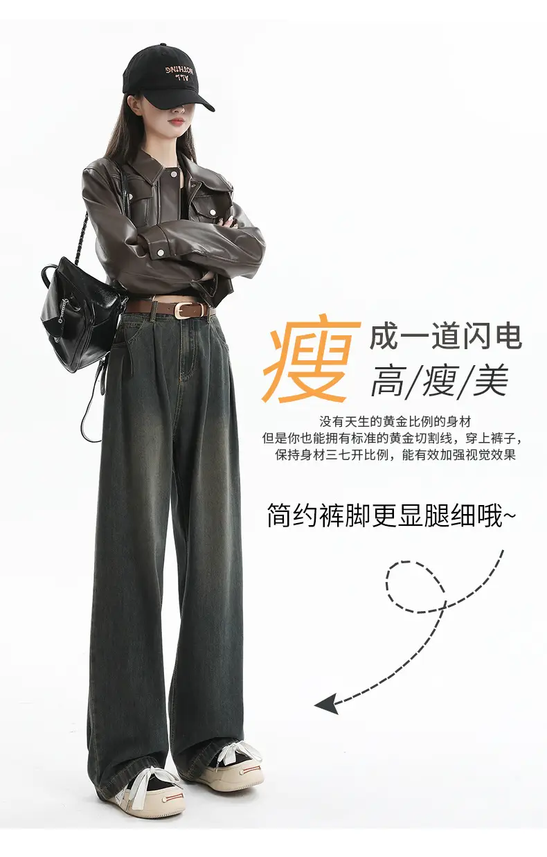 Women's Dark Blue Pleated Wide Leg Pants 2024 — feature 39