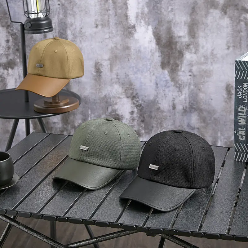 2025 New Autumn Retro Pu Peaked Hat Women's Literary Nostalgic Hat Personalized Niche British Style Baseball Cap Men - Image 5