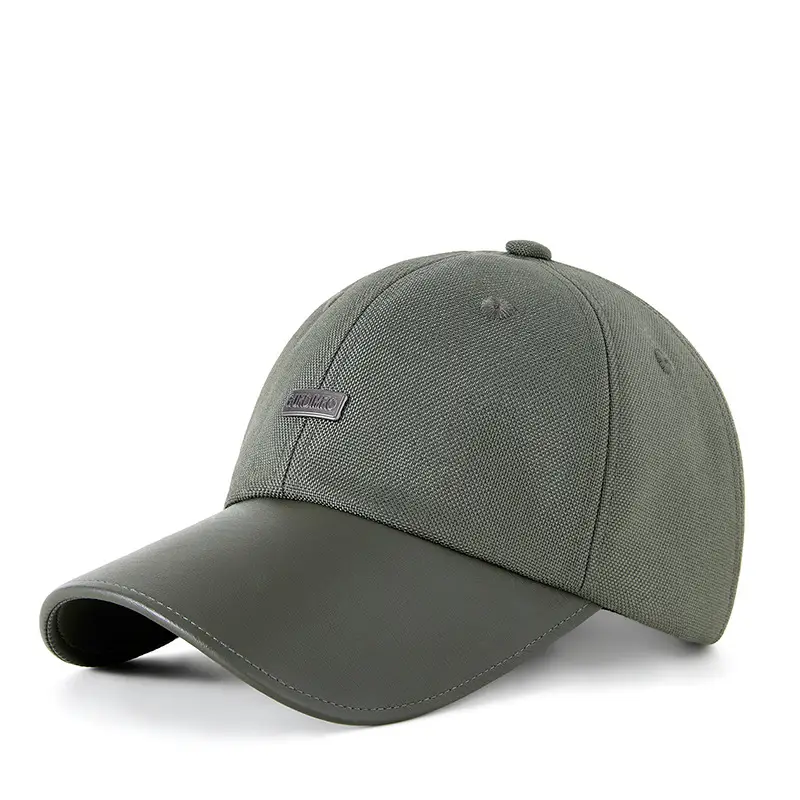 2025 New Autumn Retro Pu Peaked Hat Women's Literary Nostalgic Hat Personalized Niche British Style Baseball Cap Men - Image 2
