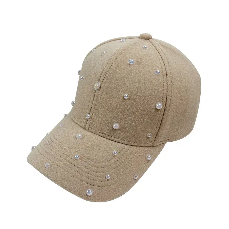 Korean Fashion Pearl Sun Hat Woolen Warm Duck Tounge - Image 12