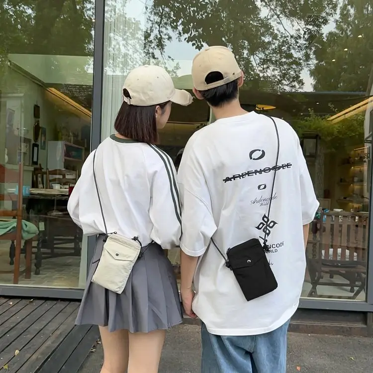 Japanese New Casual White Mobile Phone Bag for Men - Image 7