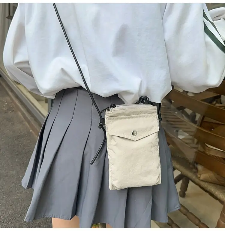 Japanese New Casual White Mobile Phone Bag for Men — feature 14