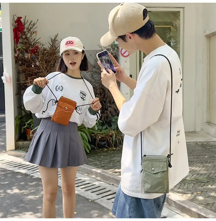 Japanese New Casual White Mobile Phone Bag for Men — feature 18