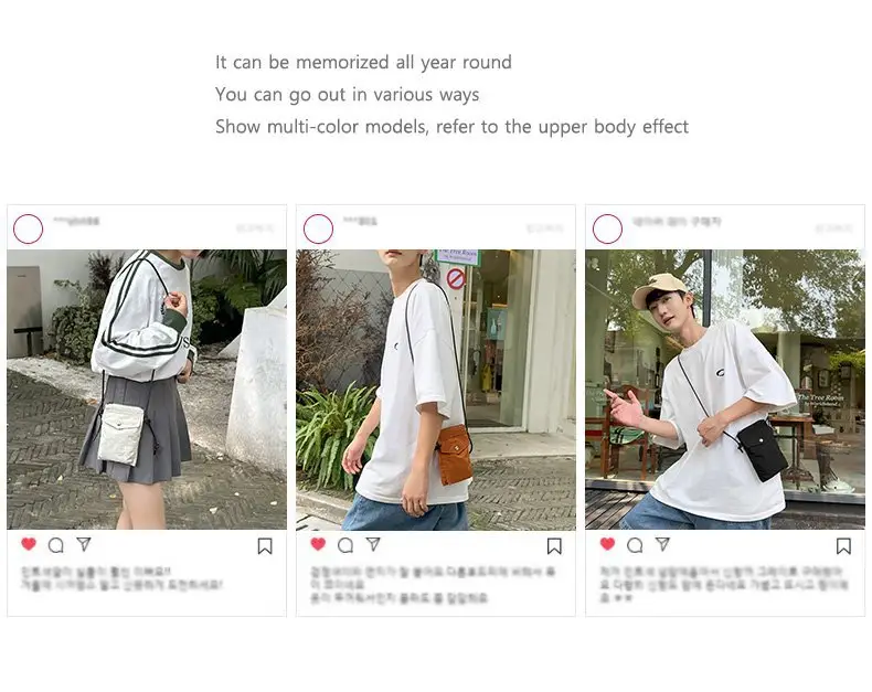 Japanese New Casual White Mobile Phone Bag for Men — feature 2