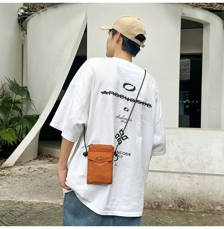 Japanese New Casual White Mobile Phone Bag for Men — feature 22