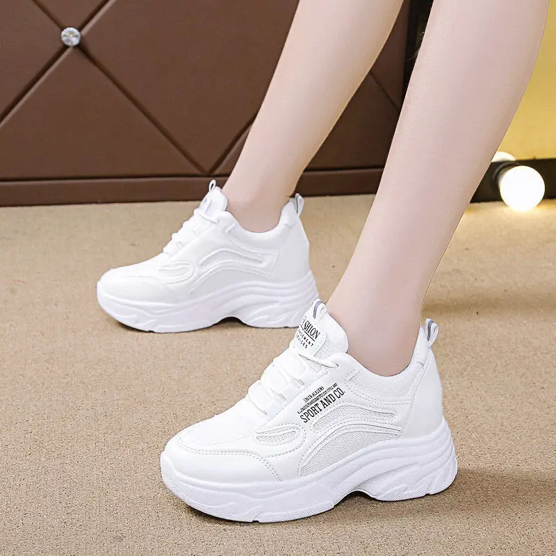 Women White Thick Sole Casual Shoes 2024 - Image 4