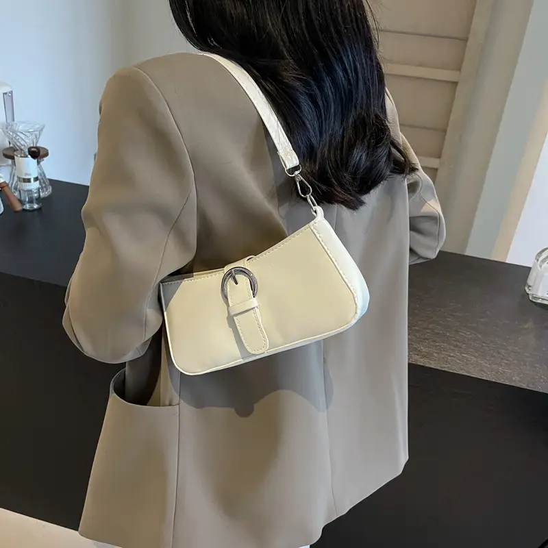 Women's Crossbody Bag Small Square Beige 2024 - Image 6