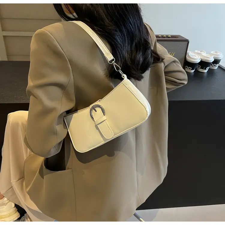 Women's Crossbody Bag Small Square Beige 2024 — feature 14