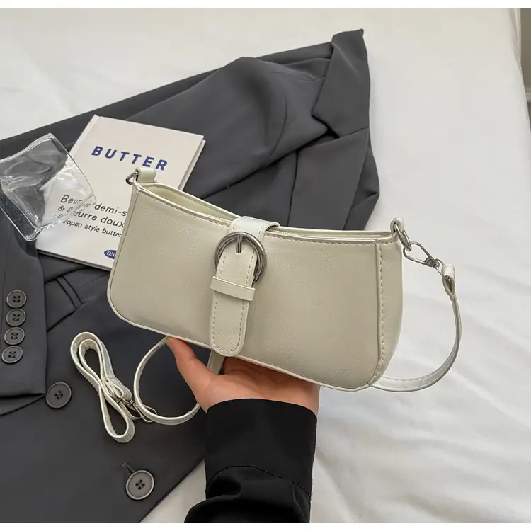 Women's Crossbody Bag Small Square Beige 2024 - Image 2