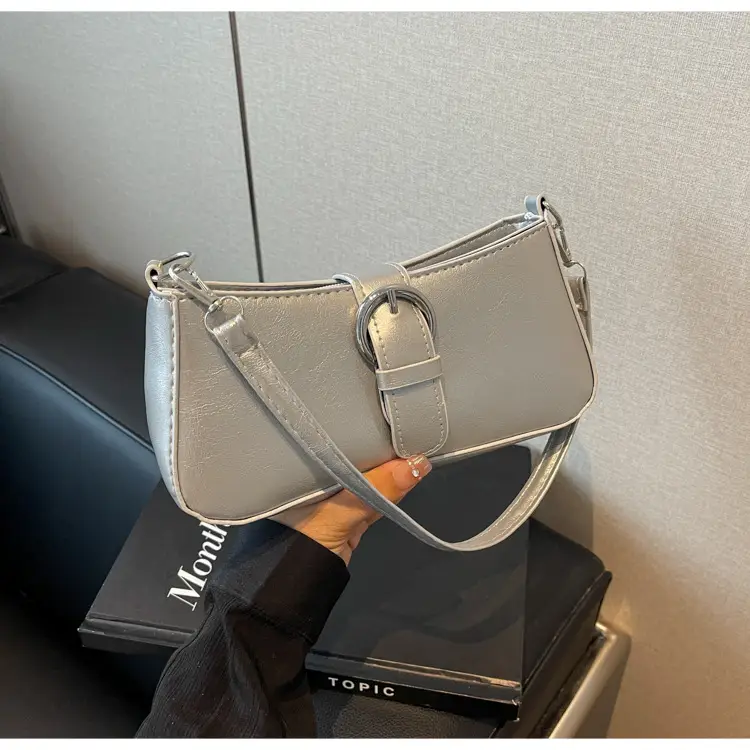 Women's Crossbody Bag Small Square Beige 2024 - Image 3