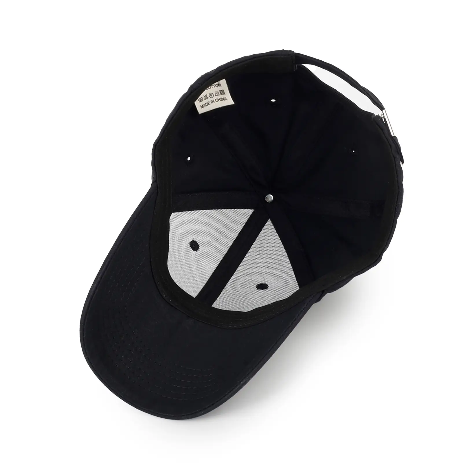 Men's Pure Cotton Black Baseball Cap