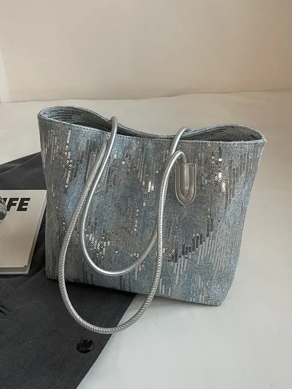 Women's Sparkly Silver Shoulder Bag 2024 New - Image 3