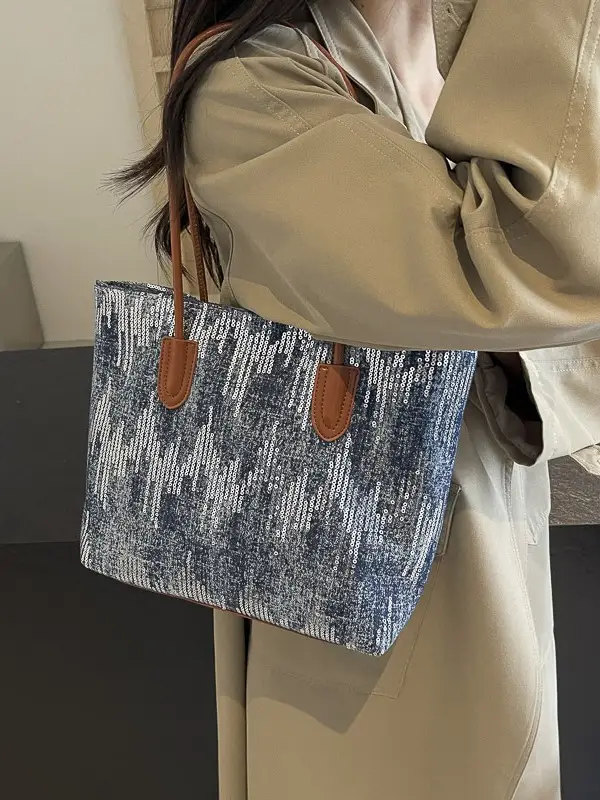 Women's Sparkly Silver Shoulder Bag 2024 New - Image 4