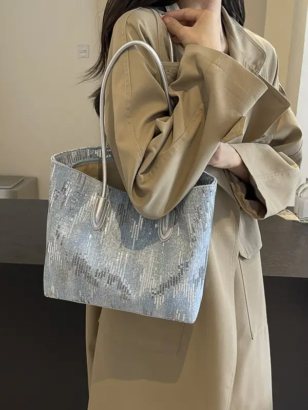 Women's Sparkly Silver Shoulder Bag 2024 New - Image 5