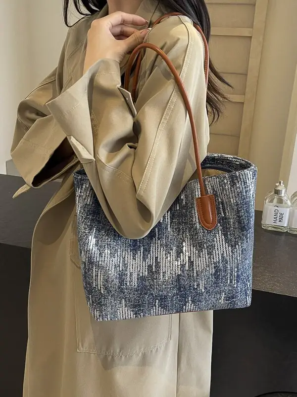 Women's Sparkly Silver Shoulder Bag 2024 New - Image 6
