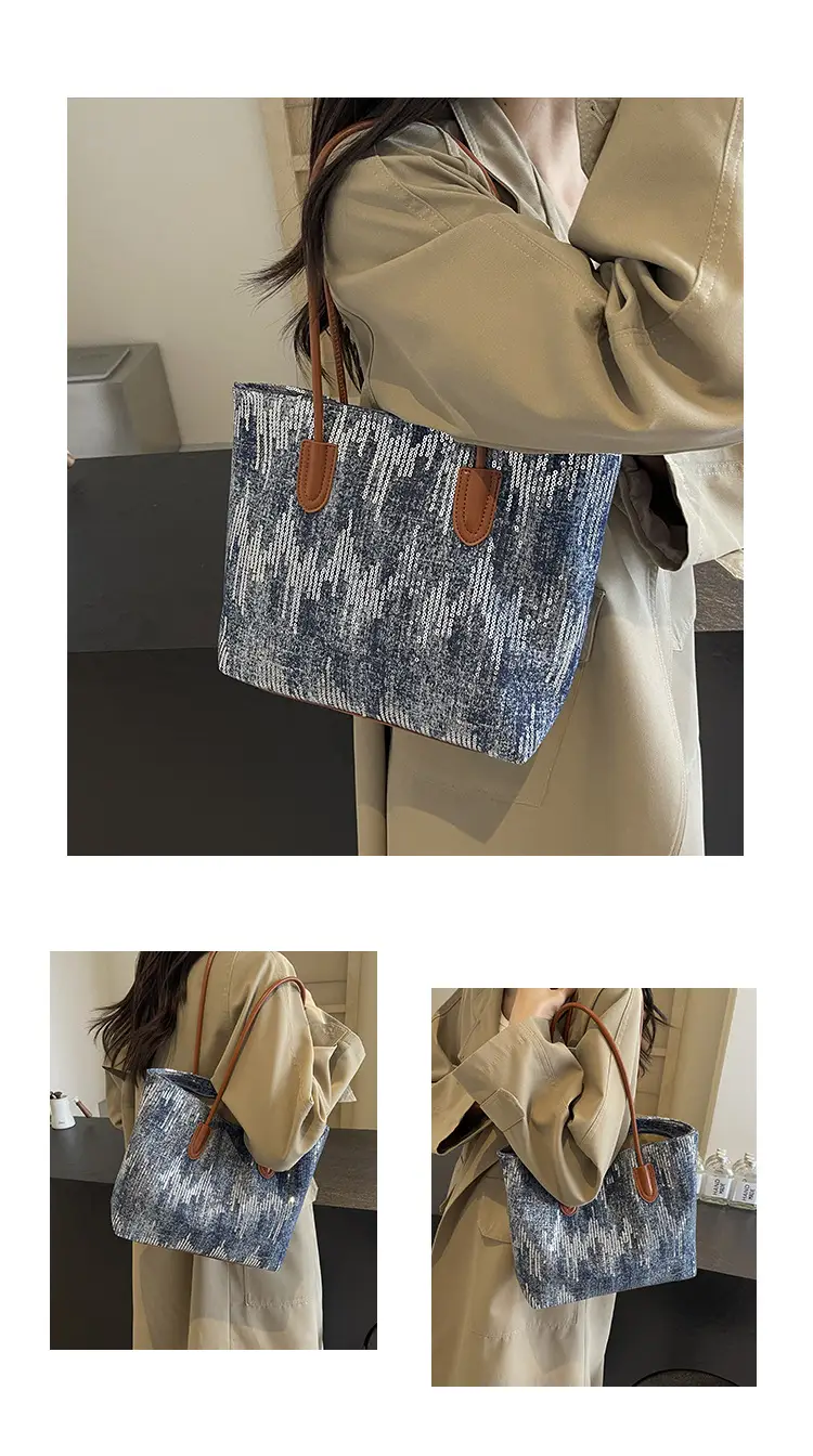 Women's Sparkly Silver Shoulder Bag 2024 New — feature 13