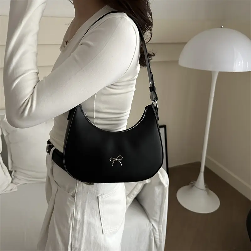 Women's Silver Bow Bag Shoulder Crossbody 2026 - Image 2