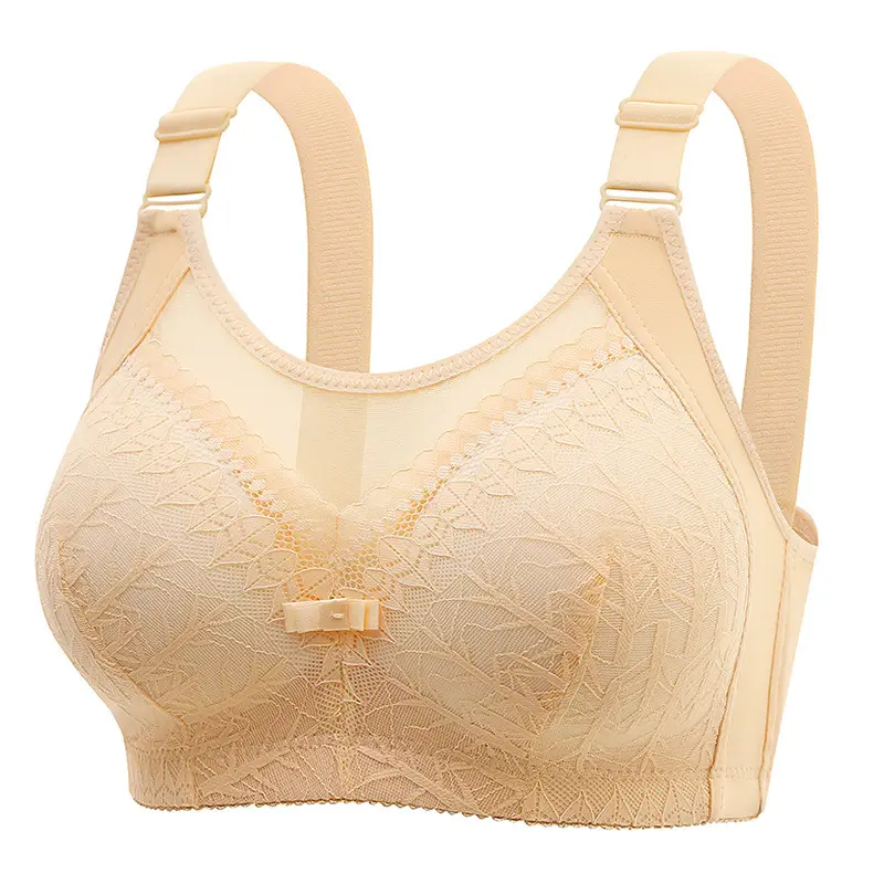 A generation of plus size thin accessory breast without steel ring bra chest pull-up anti-light bra back underwear