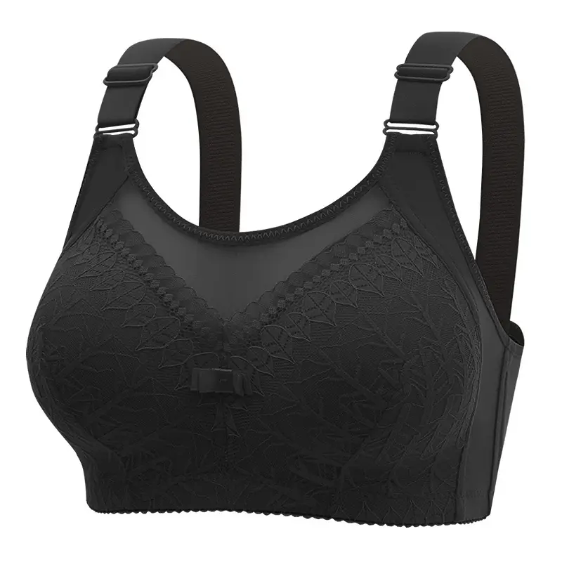A generation of plus size thin accessory breast without steel ring bra chest pull-up anti-light bra back underwear
